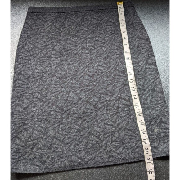 Eileen Fisher Mini Skirt Black Gray Wool Blend Pull On Elastic Waist Size Small - Picture 4 of 6
